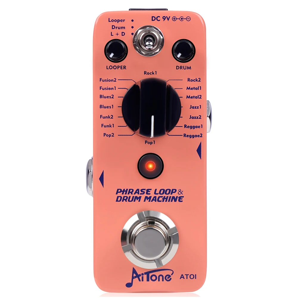Joyo AT-01 AITONE Series Looper Pedal Looper Drum Machine 44 1K 16Bit Rate