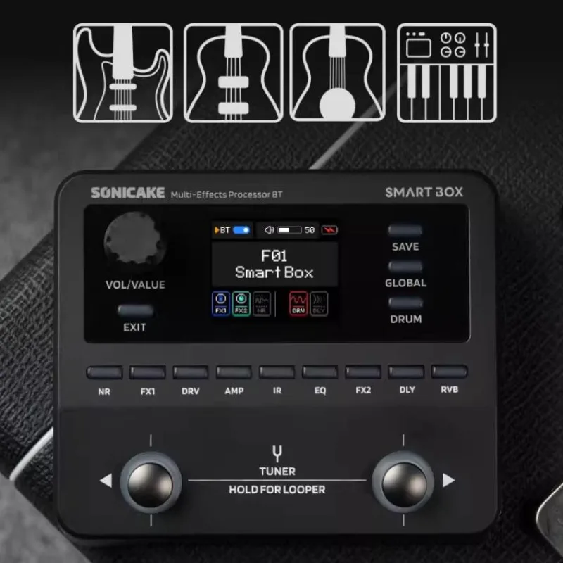 SONICAKE smart box Digital Multi-Effects Processor Bass 130 NAM IR