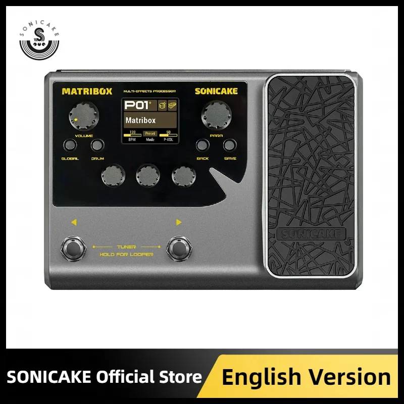 Sonicake QME-50 Matribox 140 Built-in Bass Acoustic Multi Processor Expression pedal