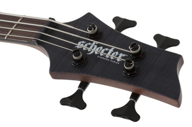 Schecter Signature Charles Berthoud CB-4 See Thru Black Satin Bass Guitar - Image 2