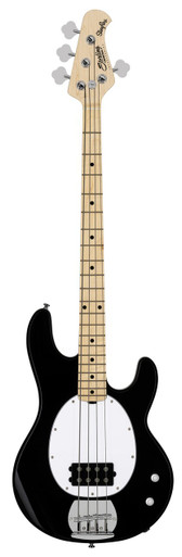 Sterling by Music Man Ray2 StingRay Bass Guitar in Black with Maple Neck - Image 2
