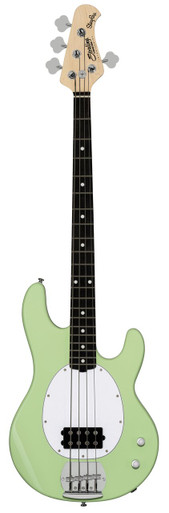 Sterling by Music Man Ray2 StingRay Bass Guitar in Misty Green with Amaranth Neck - Image 2