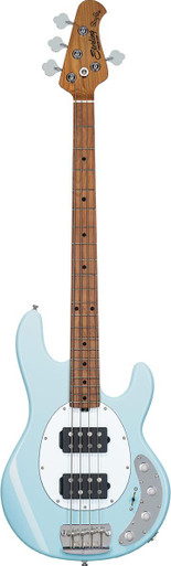 Sterling by Music Man StingRay HH Ray34 Bass Guitar in Daphne Blue - Image 2