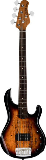 Sterling by Music Man StingRay 5 Ray35 Bass Guitar in 3-Tone Sunburst - Image 2