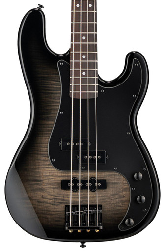 ESP LTD SURVEYOR-204DX Bass Guitar in Black Burst - Image 1