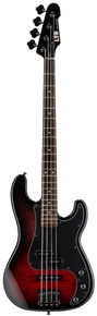 ESP LTD SURVEYOR-204DX Bass Guitar in Red Burst - Image 3