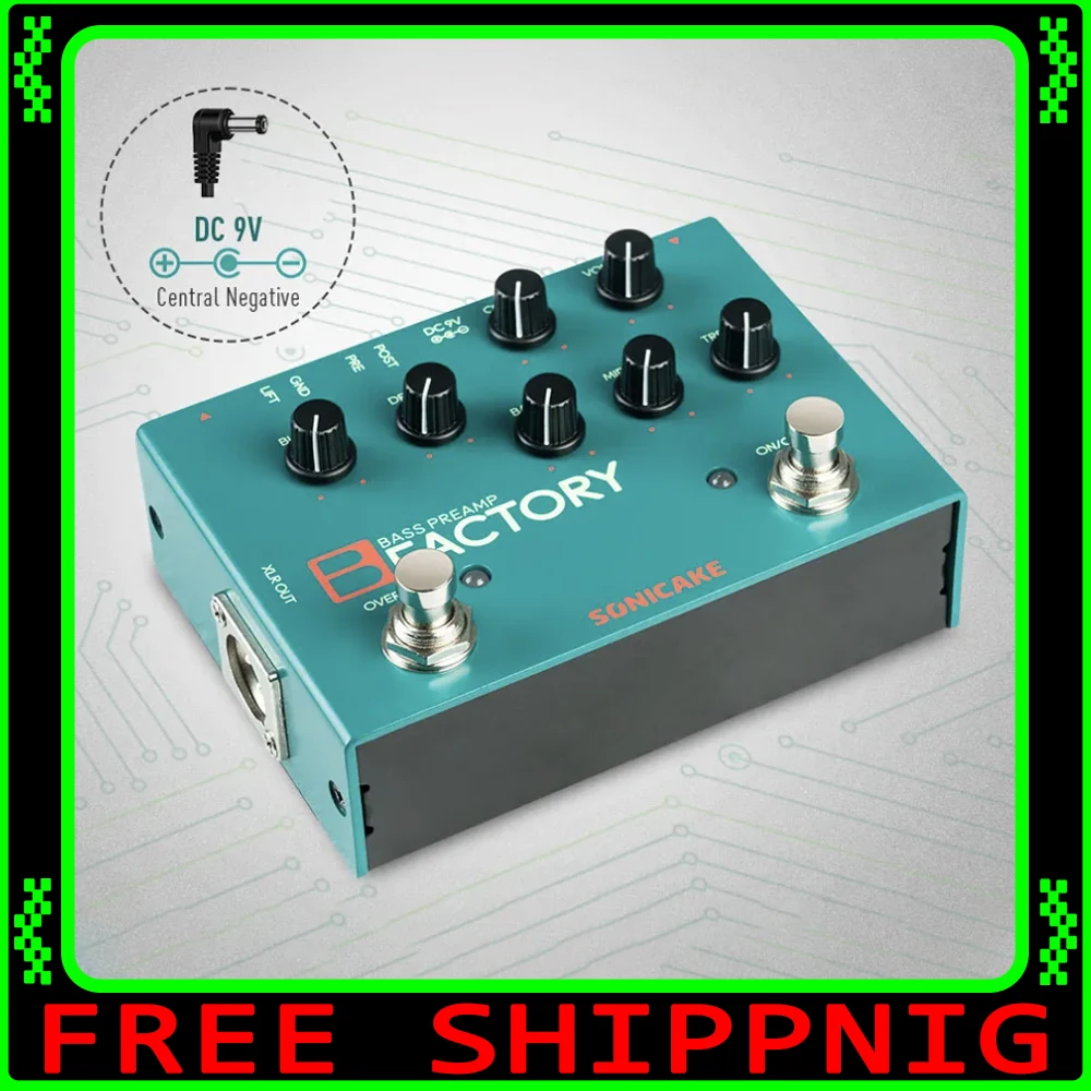 Sonicake QDS-05 B Factory Analog Bass Preamp Comp Overdrive Pedal