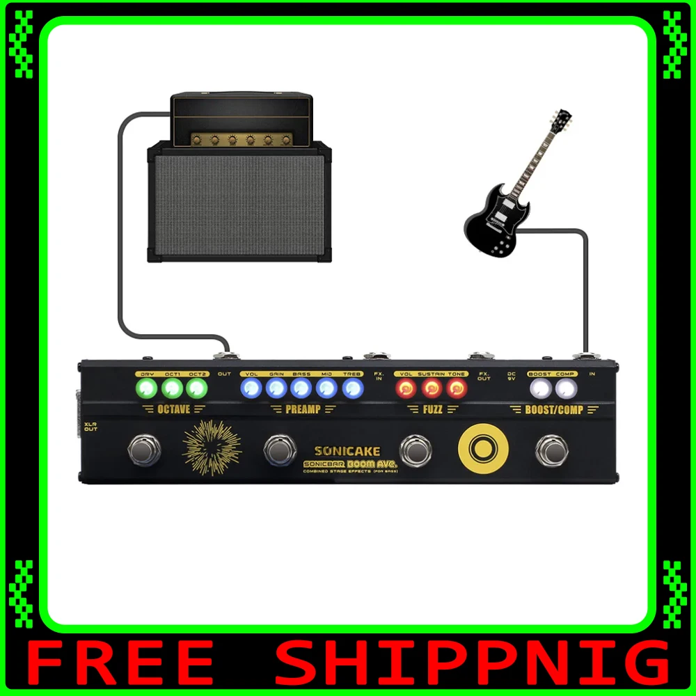 Sonicake QCE-40 BOOM Ave Bass Preamp DI Box Multi Compressor Boost