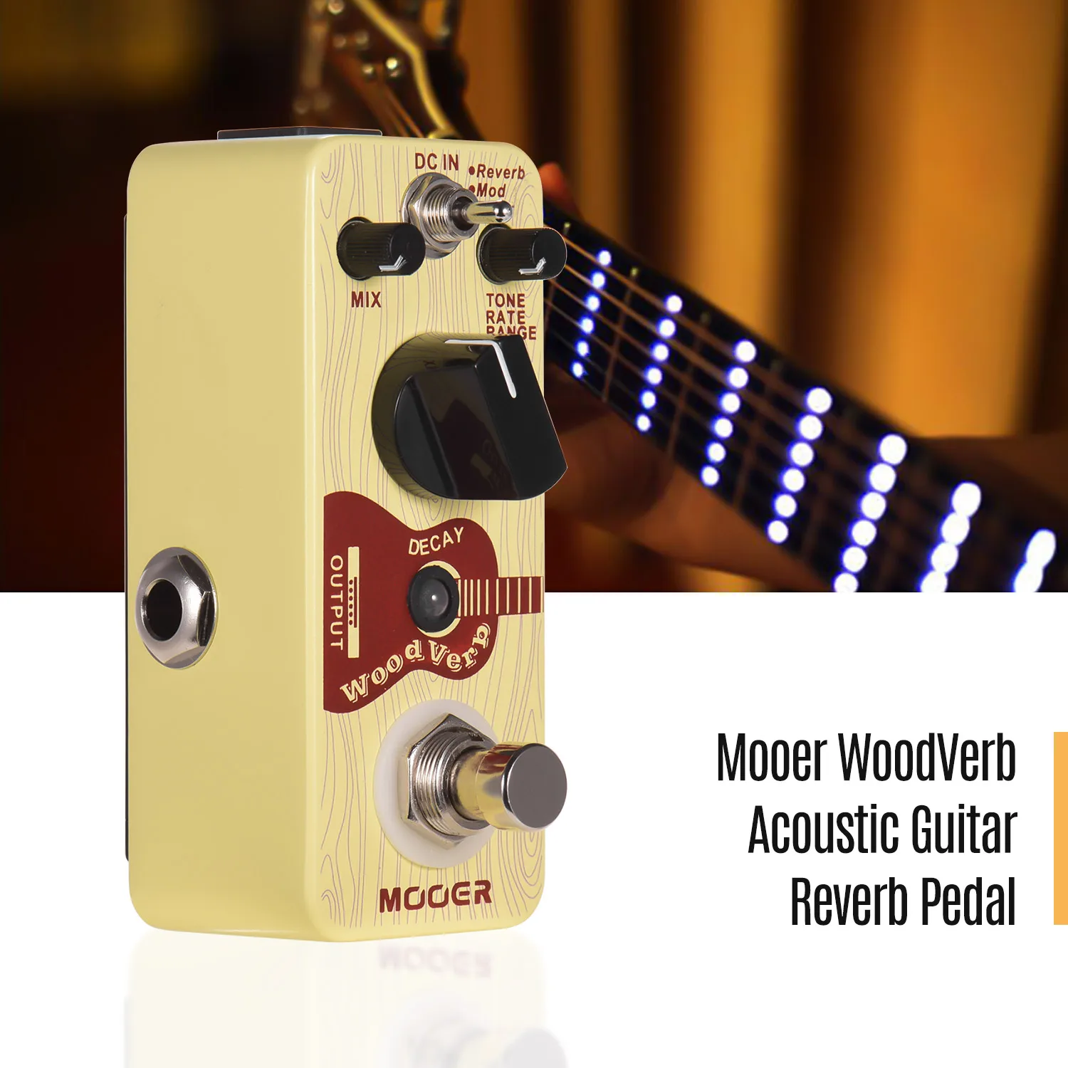 Mooer WoodVerb Acoustic Reverb Pedal Digital Reverb Pedal