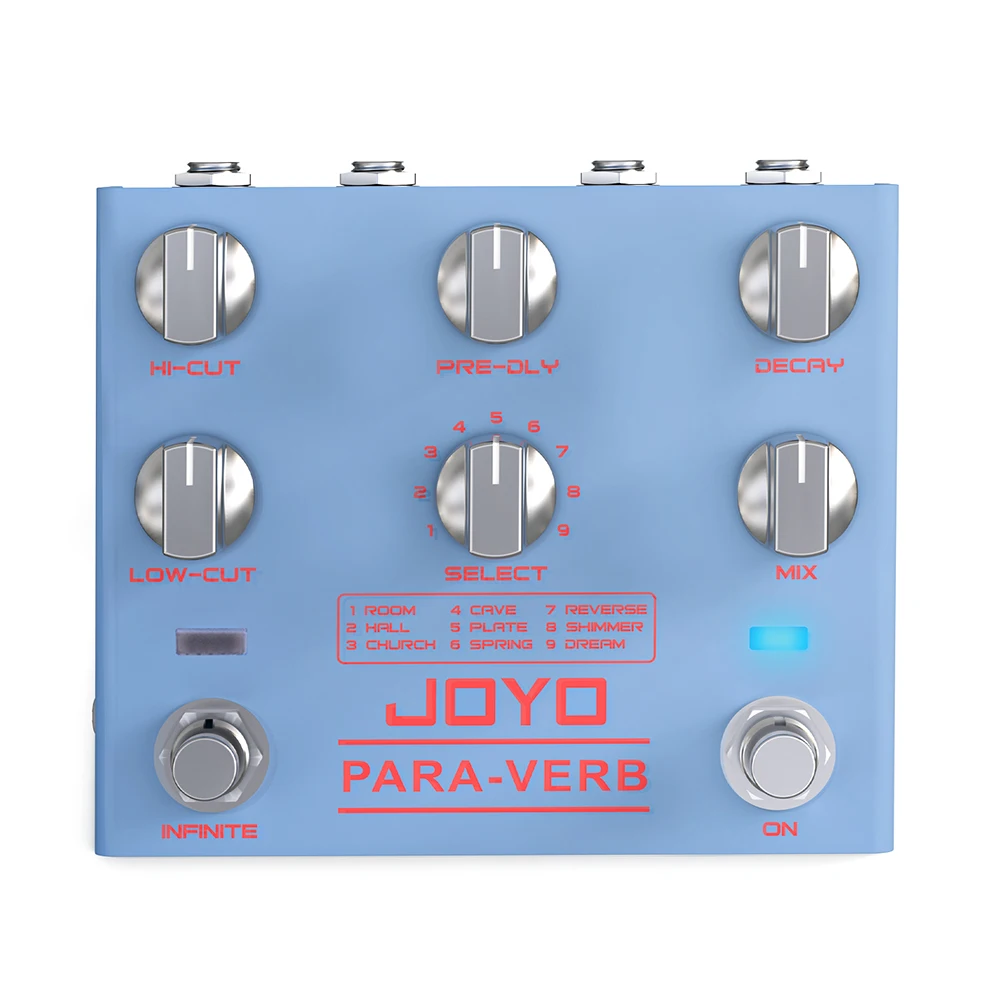 Joyo R-31 PARA-VERB Reverb Pedal Studio-Grade Stereo Reverb Processor 6 35mm Stereo Output