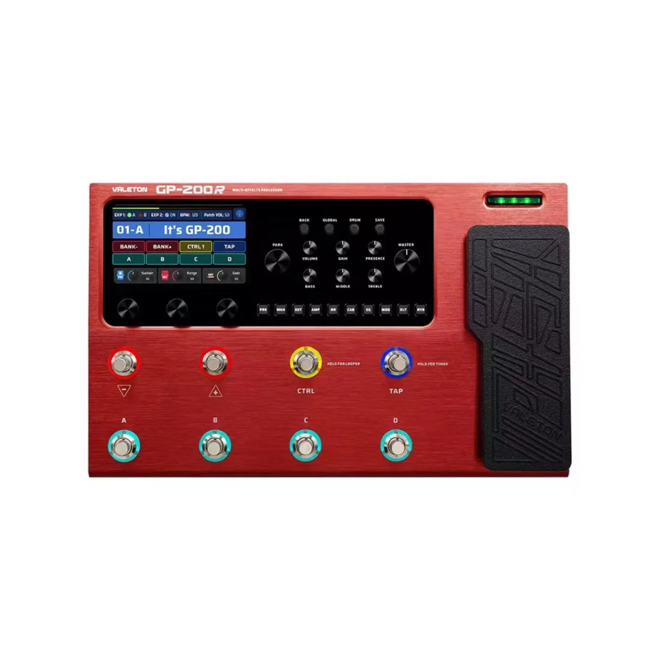 Valeton GP-200R Fast Multi-effects Processor Pedal Wooden Panels