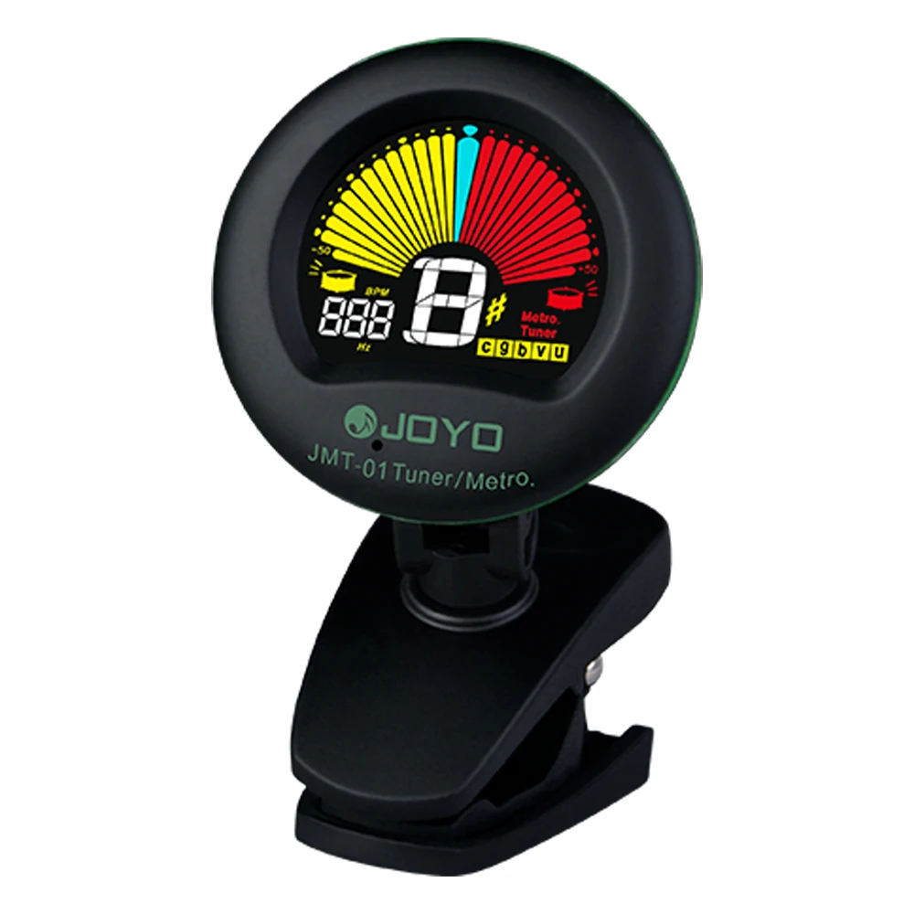 Joyo JMT-01 Tuner TAP Tempo Metronome 360 Rotating Clip Chromatic Tuning Bass Violin