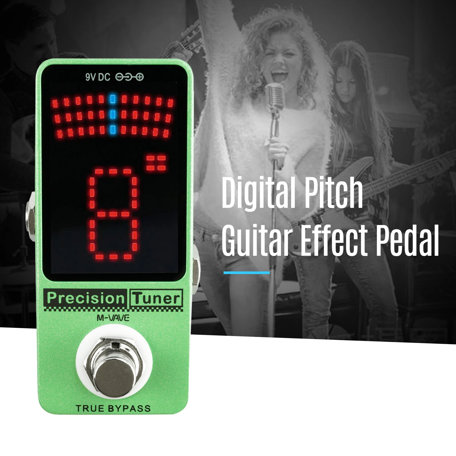 M-VAVE Precision Tuner Pedal LED Display True Bypass
