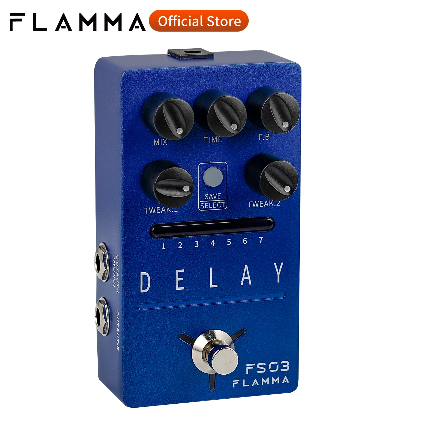 Flamma FS03 Delay Pedal Stereo Delay Pedal 6