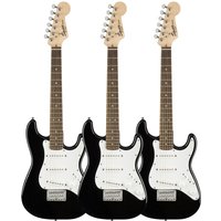 Squier Mini Stratocaster 3/4 Size Black Pack of 3