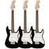 Squier Mini Stratocaster 3/4 Size Black Pack of 3 - Image 3
