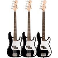 Squier Mini Precision Bass LRL Black pack of 3