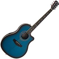 Roundback Electro Acoustic Guitar Blue Burst