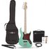 LA II Bass Guitar Seafoam Green 15W Bass Amp Pack - Image 3
