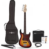 LA II Bass Guitar Sunburst 15W Bass Amp Pack