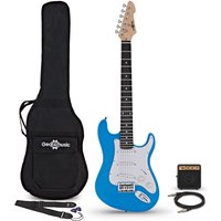 3/4 LA Electric Guitar Blue Mini Guitar Amp Pack