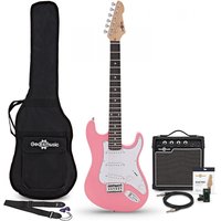 3/4 LA Electric Guitar Pink 10W Guitar Amp & Accessory Pack