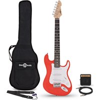 3/4 LA Electric Guitar Red Mini Guitar Amp Pack