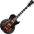 Ibanez AG95QA Artcore Expressionist Dark Brown Sunburst - Image 3