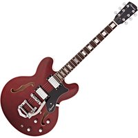 Hartwood Revival Vibrato Semi Acoustic Guitar Cherry Red