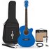 Single Cutaway Electro Acoustic Guitar Blue 15W Acoustic Amp & Accessory Pack - Image 3
