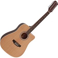 Dreadnought Cutaway 12 String Acoustic Guitar Natural
