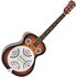 Round Neck Resonator Guitar Sunburst Wood Body - Image 3