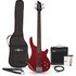 3/4 Chicago Bass Guitar + 15W Amp Pack Trans Red - Image 3