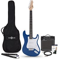 LA Electric Guitar Blue 10W Guitar Amp & Accessory Pack