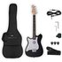 VISIONSTRING Mini Left-Handed Electric Guitar with In-Built Speaker Black - Image 3