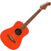 Fender California Standard Redondo Mini Acoustic Guitar with Bag Spruce Top Fiesta Red