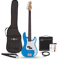 LA Bass Guitar Blue 15W Bass Amp Pack