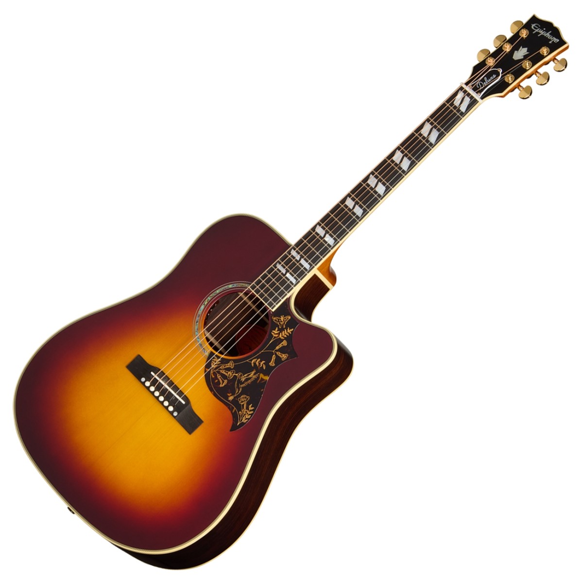 Epiphone Hummingbird Deluxe EC Autumn Burst - Image 2