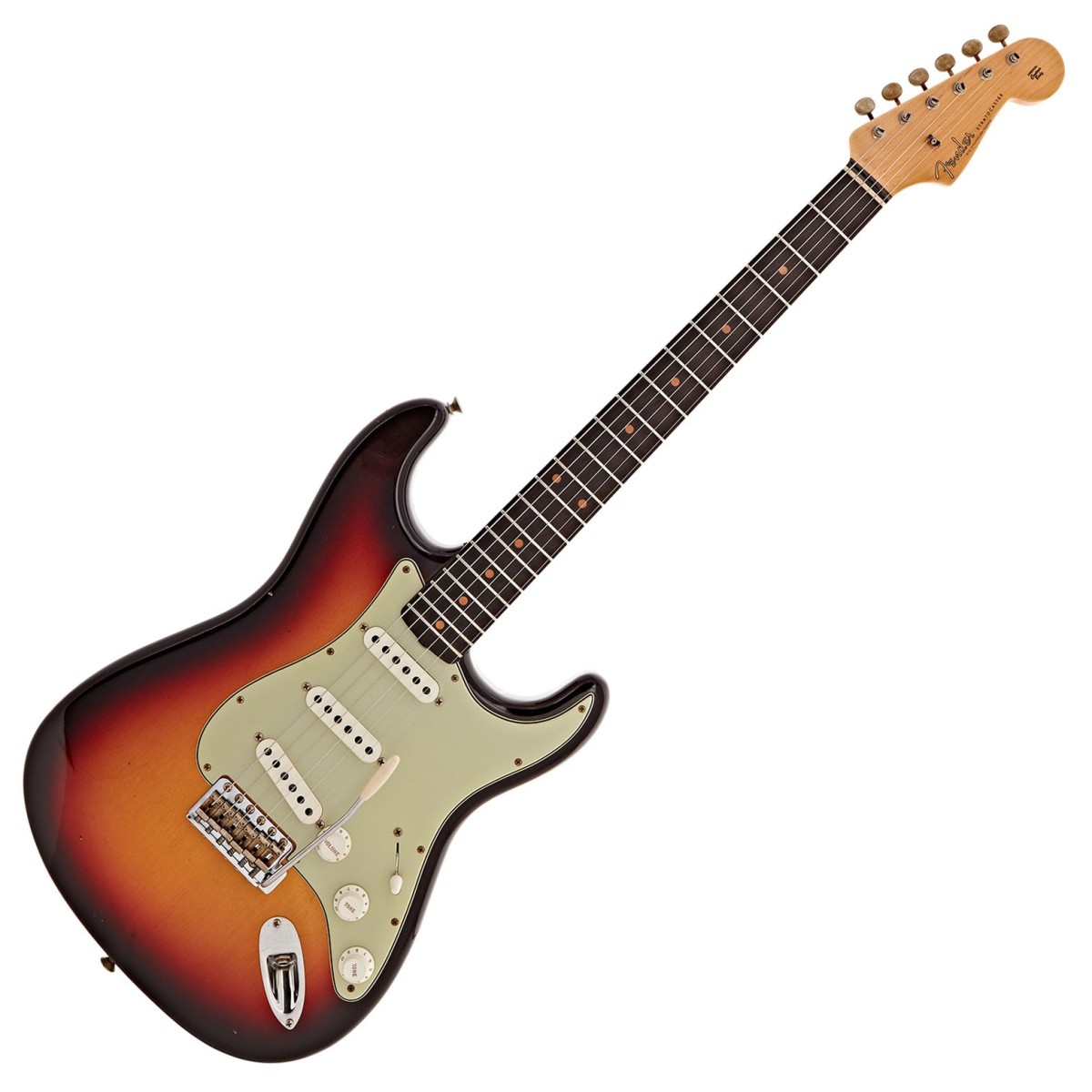 Fender Custom Shop 60 Stratocaster Journeyman Relic Aged Chocolate 3 Colour Sunburst #R135693 - Image 2
