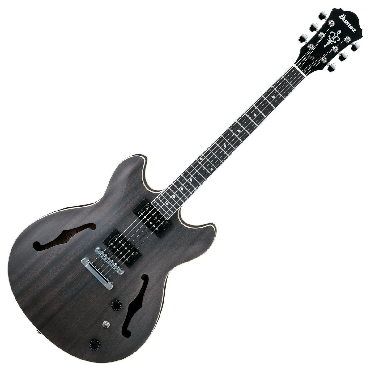 Ibanez AS53 Artcore Transparent Black Flat - Image 2
