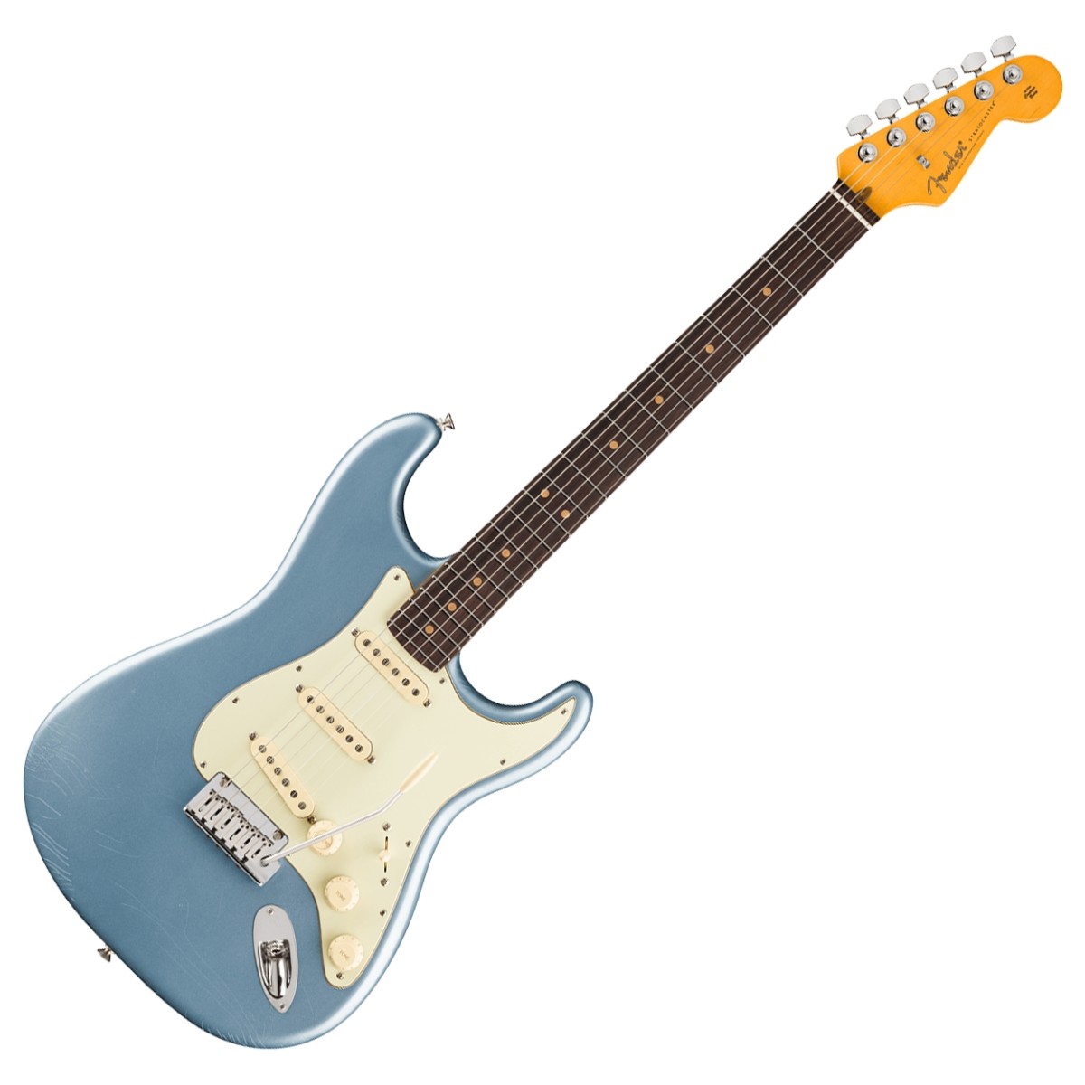 Fender American Ultra Luxe Vintage 60s Stratocaster RW Ice Blue Metallic - Image 2