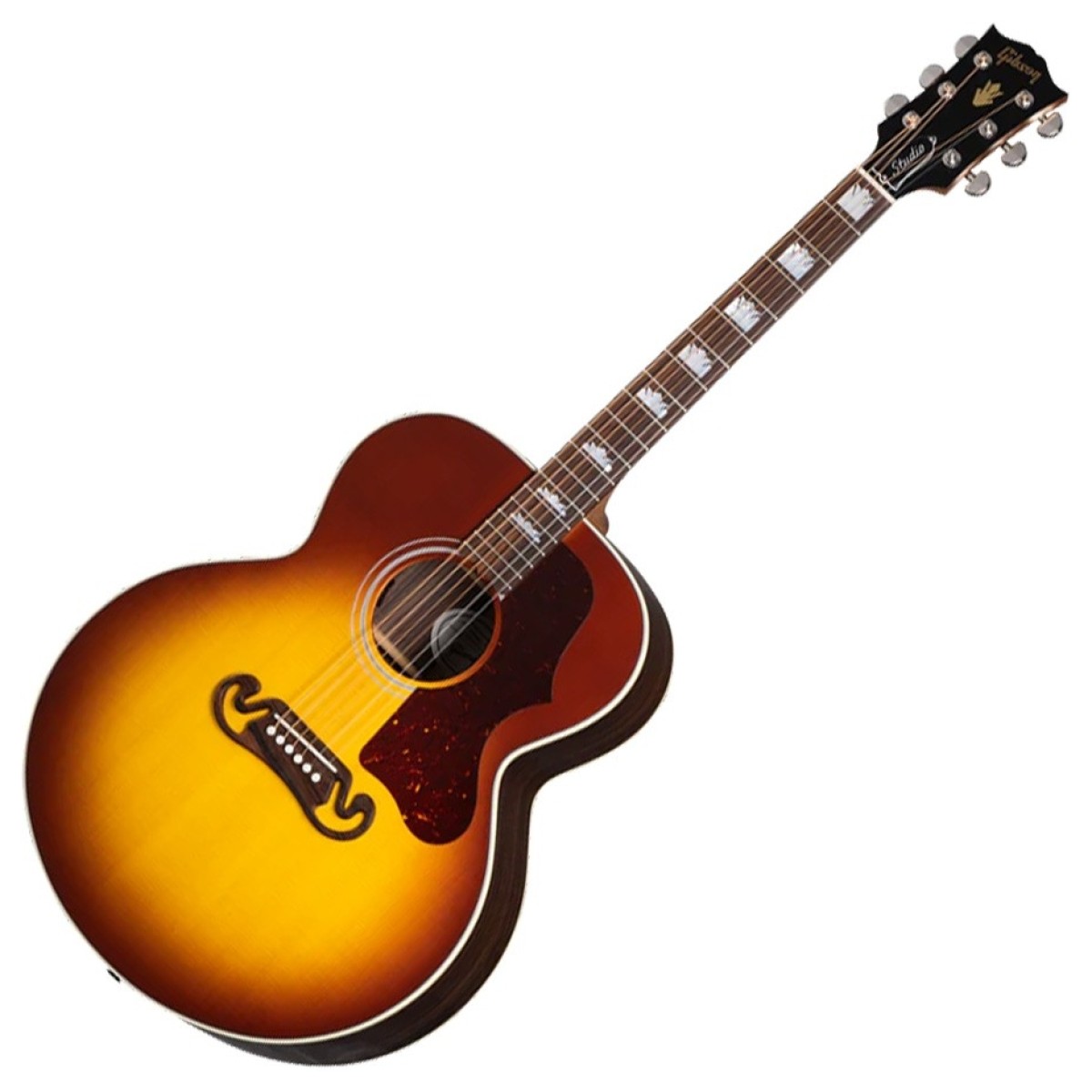 Gibson SJ-200 Studio Rosewood Satin Rosewood Burst - Image 2