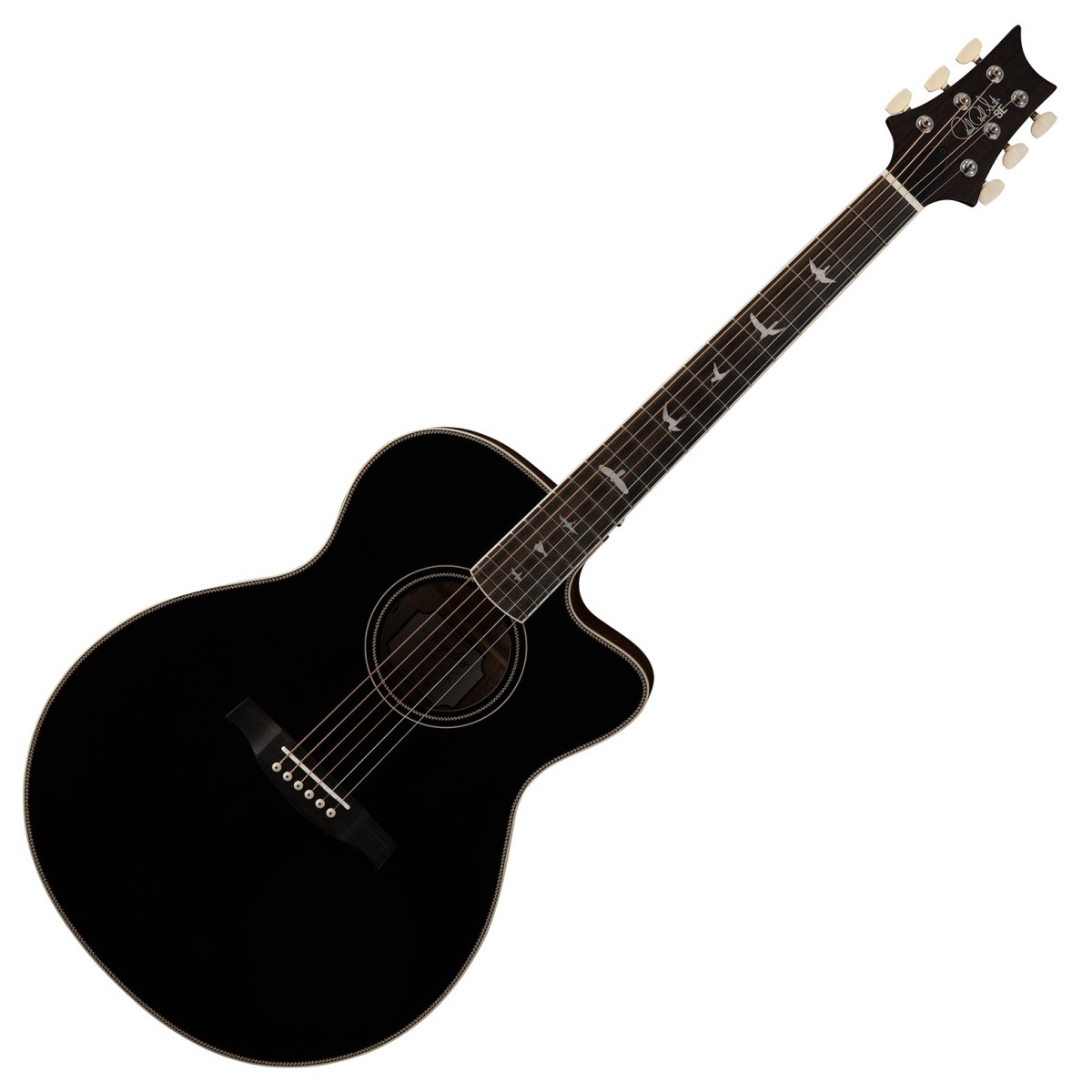 PRS SE A20 Angelus Black Gloss Top Satin Back (2026) - Image 2