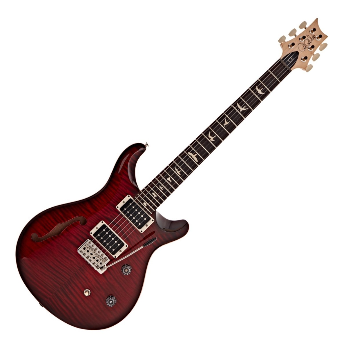 PRS CE24 Semi Hollow Fire Red Burst #0399900 - Image 2