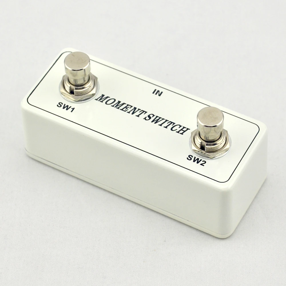 NEW Two Button Momentary Remote white Footswitch Pedal - Electric Guitar Foot Switch
