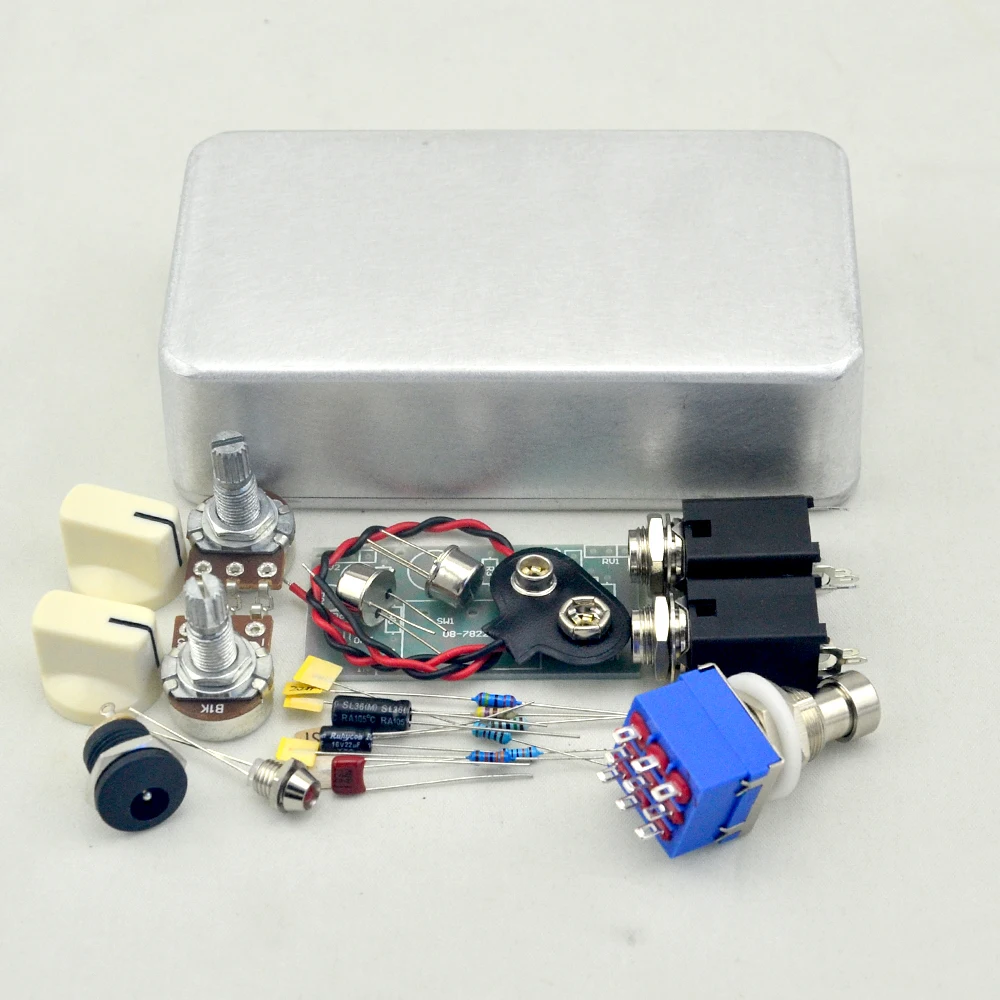 NEW LANDTONE Fuzz Face Pedal kit for Guitar Effects Pedal with 1590B Silver Case