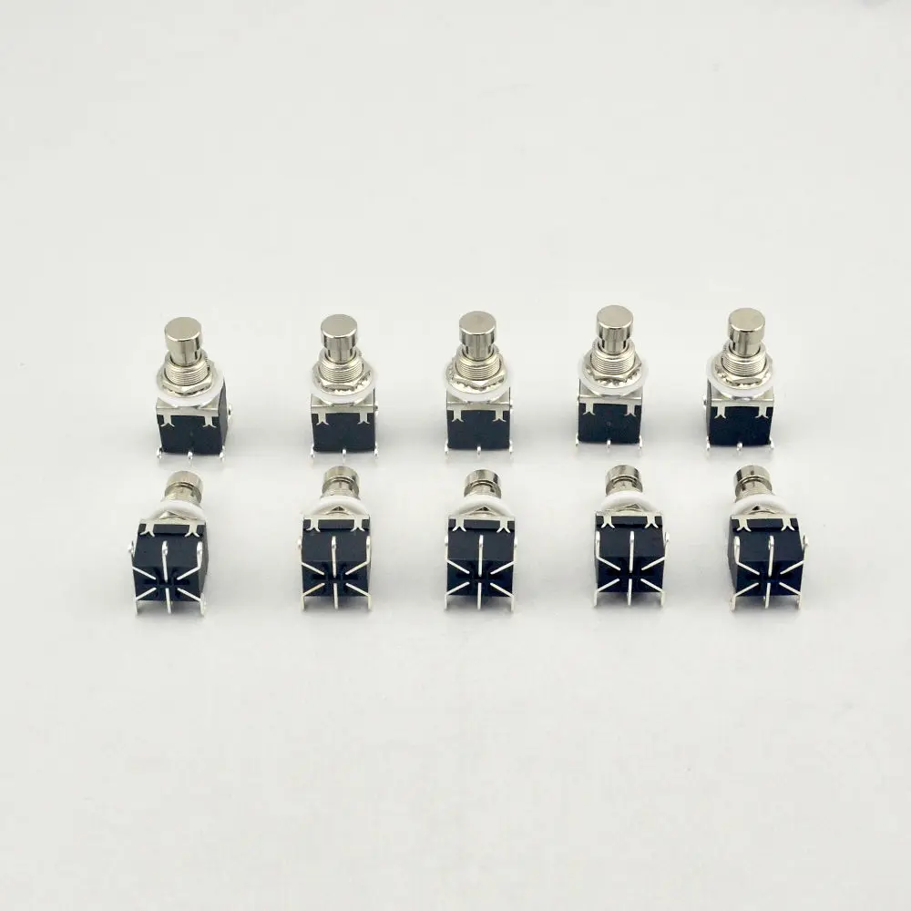 New LANDTONE 10 PCS DPDT Latching Stomp Foot Switch for Guitar Pedals Metal Stomp Box