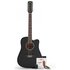 Dreadnought 12 String Acoustic Guitar & Accessory Pack Black - Image 3