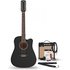 Dreadnought 12 String Electro Acoustic Guitar Black 15W Acoustic Amp & Accessory Pack - Image 3