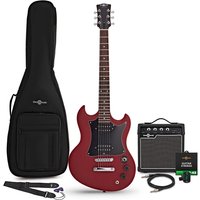 Brooklyn Electric Guitar Red 10W Guitar Amp & Accessory Pack - Image 1